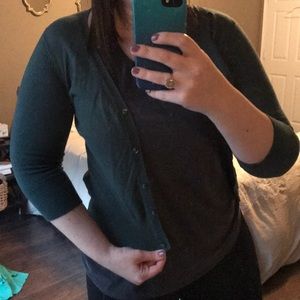 Green cardigan